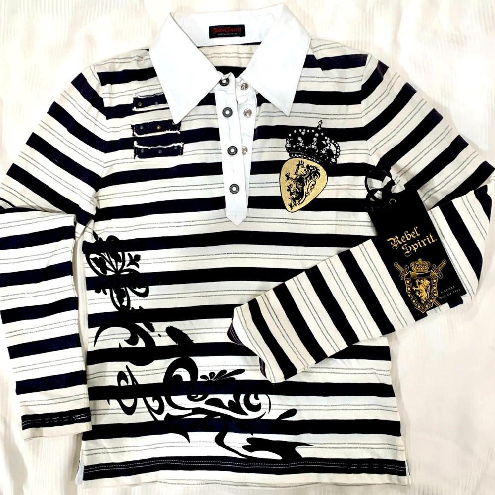 Rebel Spirit ladies, long sleeve pull over shirt. Style no. GLSW11751
